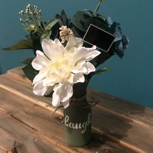 Rustic Vase with faux flowers